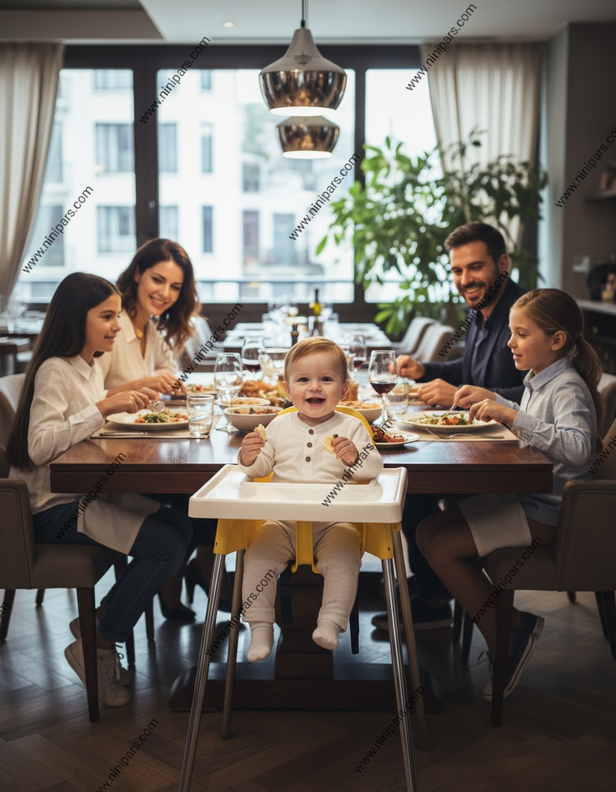 صندلی غذای کودک رستورانی